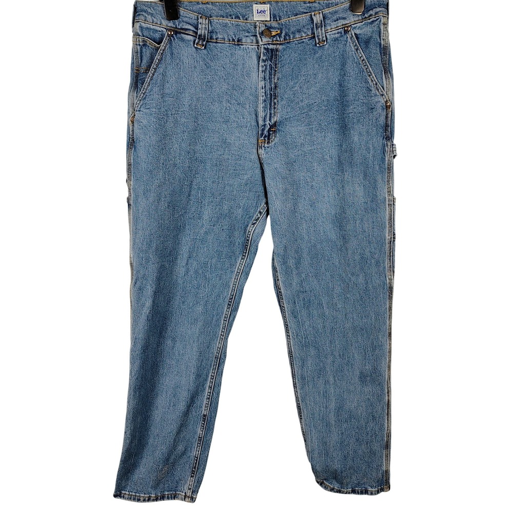 Lee Mens 38x32 Workwear Carpenter Jeans Blue Gorpcore Utility cargo framing vtg